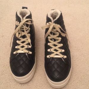 JSlides Nico shoes. Only worn twice. Size 10. Cool high top with quilted look.